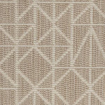 Broadloom carpet swatch geometric design in cream