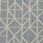 Broadloom carpet swatch geometric design in light blue