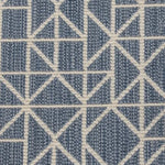 Broadloom carpet swatch geometric design in blue