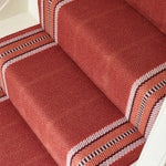 Striped flatweave runner in red