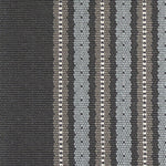 Striped flatweave runner in grey and slate