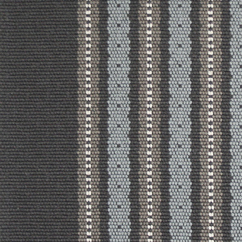 Striped flatweave runner in grey and slate