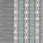 Striped flatweave runner in grey and blue