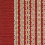 Striped flatweave runner in red and cream 