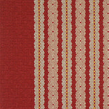 Striped flatweave runner in red and cream 