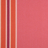 Striped flatweave runner in pink and orange