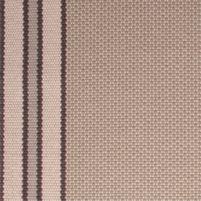 Striped flatweave runner in grey and neutral