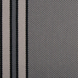 Striped flatweave runner in slate grey and white