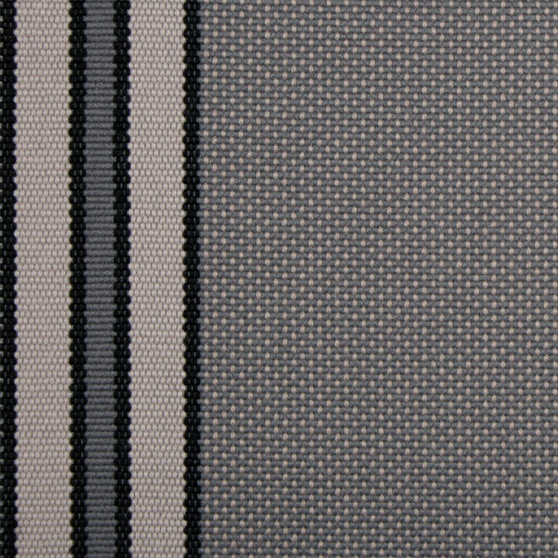 Striped flatweave runner in slate grey and white