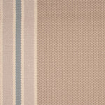 Striped flatweave runner in cream and blue