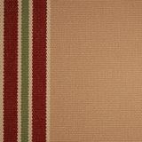 Striped flatweave runner in tan red and green 