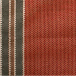 Striped flatweave runner in red brown and green 