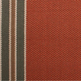 Striped flatweave runner in red brown and green 