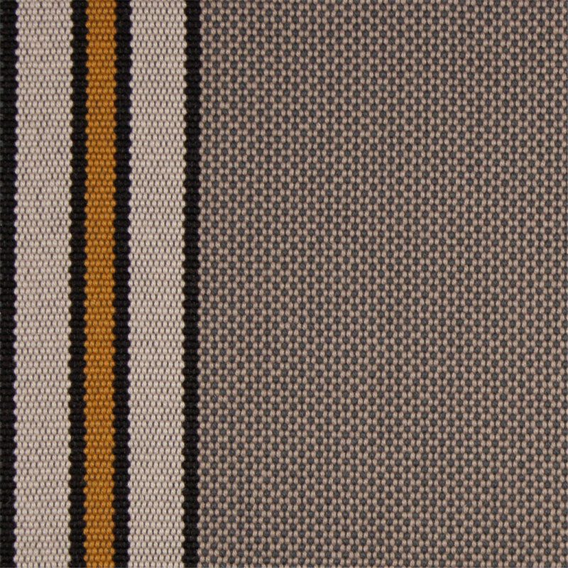 Striped flatweave runner in grey tan and white