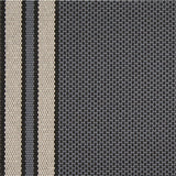 Striped flatweave runner in slate grey and white