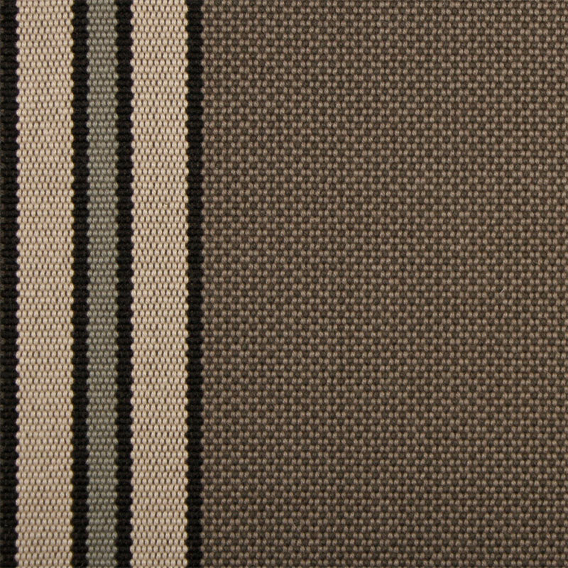 Striped flatweave runner in cream and grey 