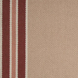 Striped flatweave runner in cream pink and burnt red