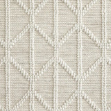 Broadloom carpet swatch in a diamond textured pattern in a white design