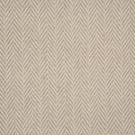 Broadloom carpet in a herringbone pattern in taupe. 