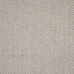 Broadloom carpet in a herringbone pattern in grey.