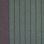 Striped herringbone flatweave runner in green and blue 