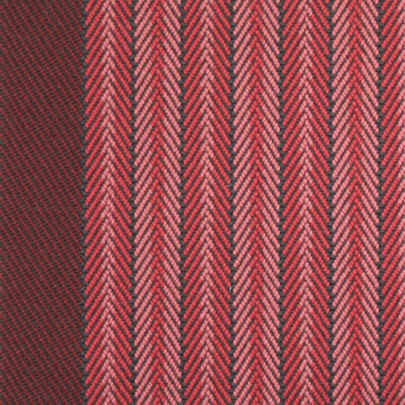 Striped herringbone flatweave runner in pink