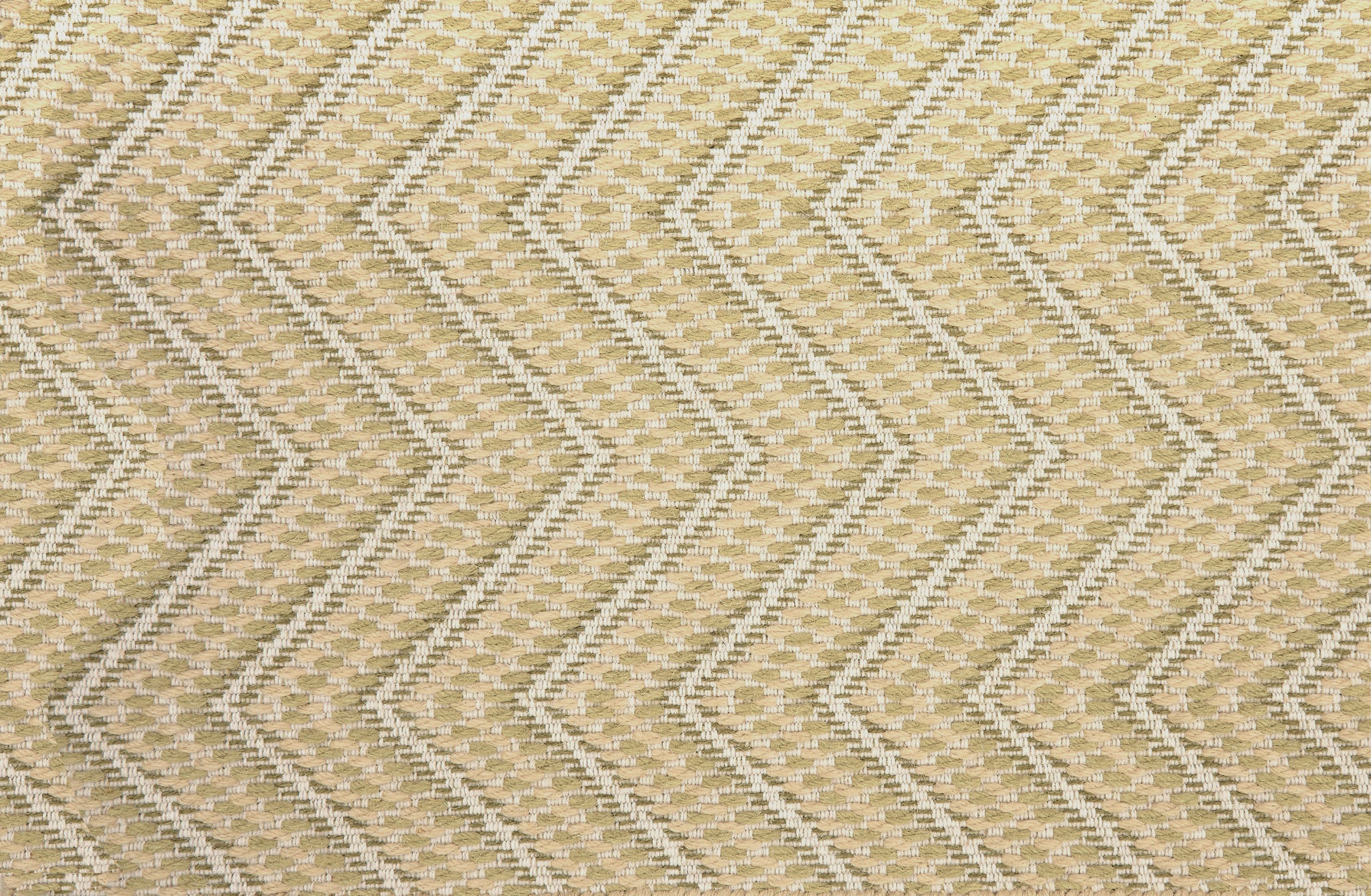 Broadloom carpet with zig zag stripe in pastel green.
