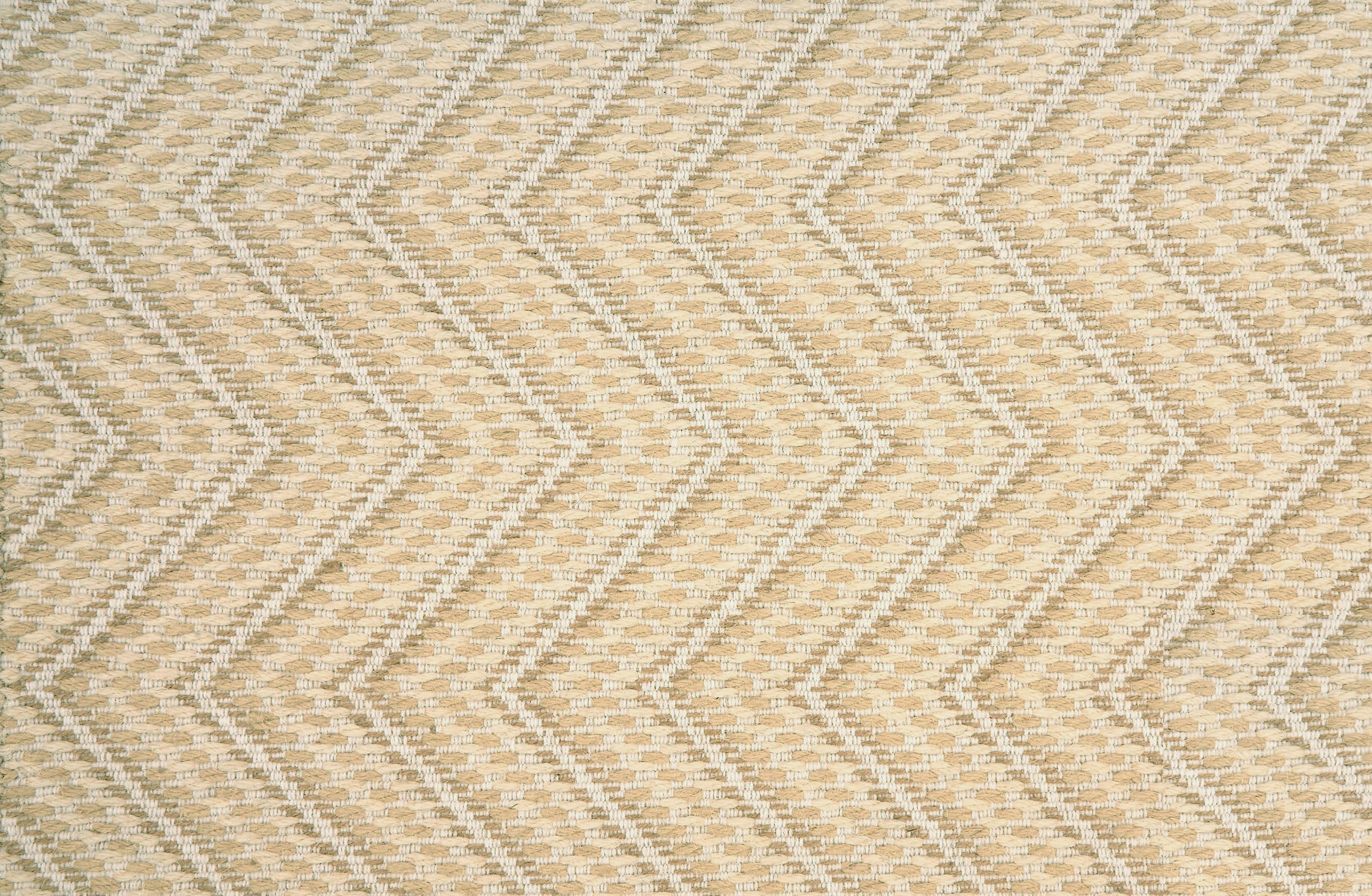 Broadloom carpet with zig zag stripe in beige.