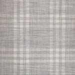 Broadloom carpet swatch in a plaid pattern in a light grey design