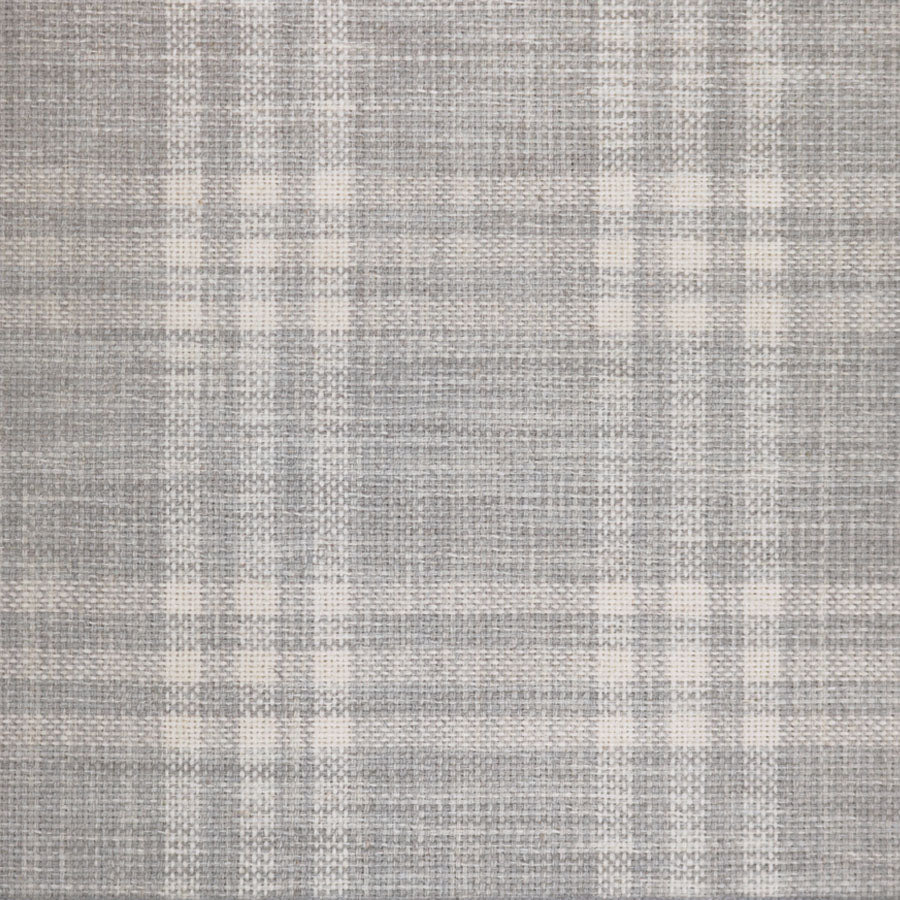 Broadloom carpet swatch in a plaid pattern in a light grey design