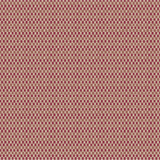 Scaled-out view of fabric in a small-scale geometric check print in shades of red, cream and tan.