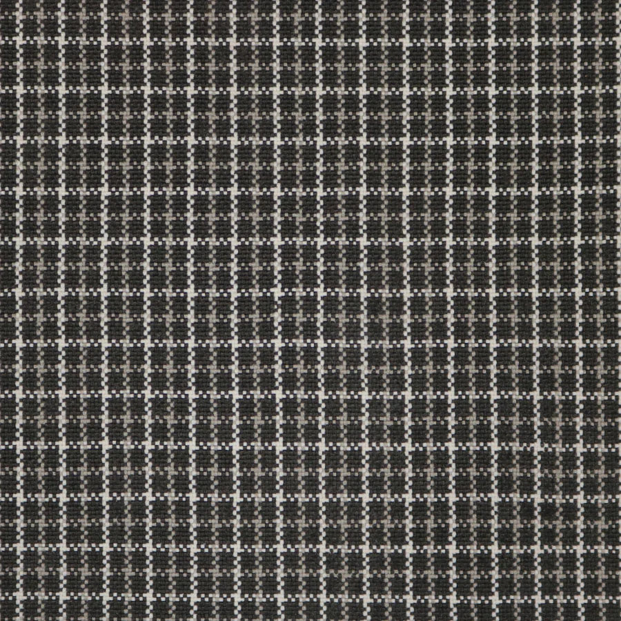 Broadloom carpet swatch in a checkered pattern in a dark green design