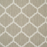 Broadloom carpet swatch in geometric pattern tan color