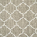 Broadloom carpet swatch in geometric pattern tan color