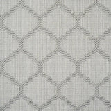 Broadloom carpet swatch in geometric pattern light grey color