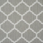 Broadloom carpet swatch in geometric pattern medium grey color