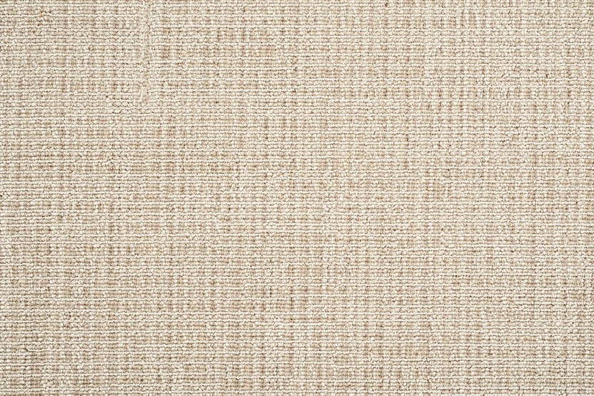 Broadloom carpet swatch in textural pattern tan color