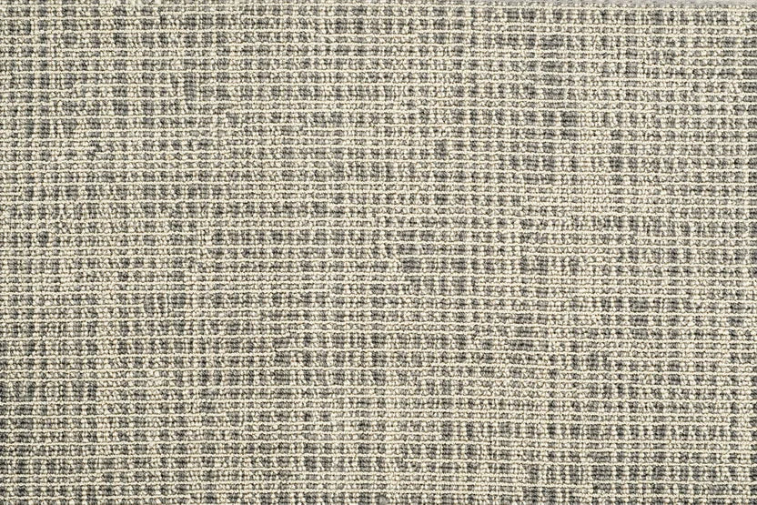 Broadloom carpet swatch in textural pattern medium grey color