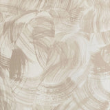 Detail of wallpaper in an abstract paint swatch print in tan on a cream field.