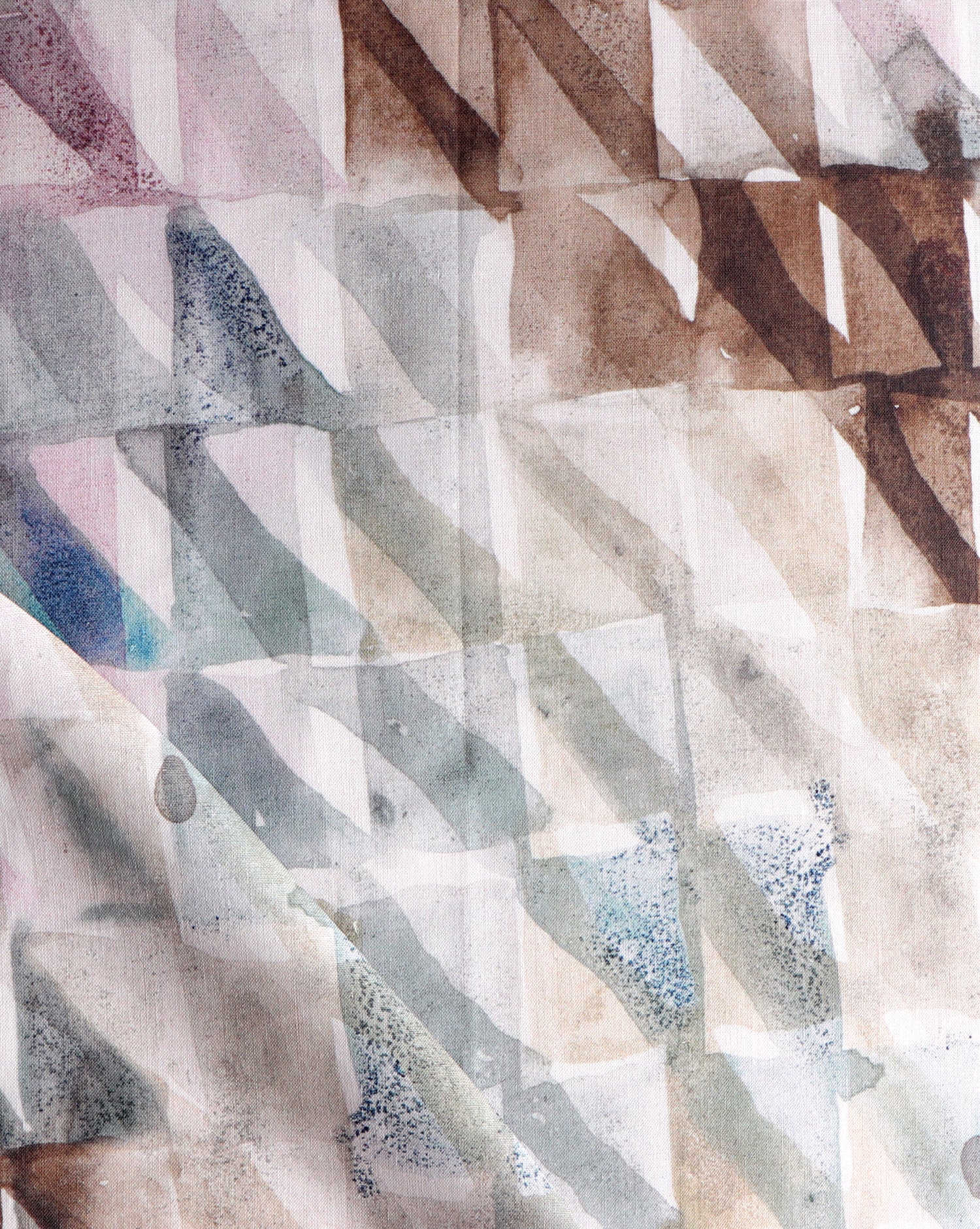 Triangle With Check Block Pattern Triangle Checks Fabric – Studio Four NYC