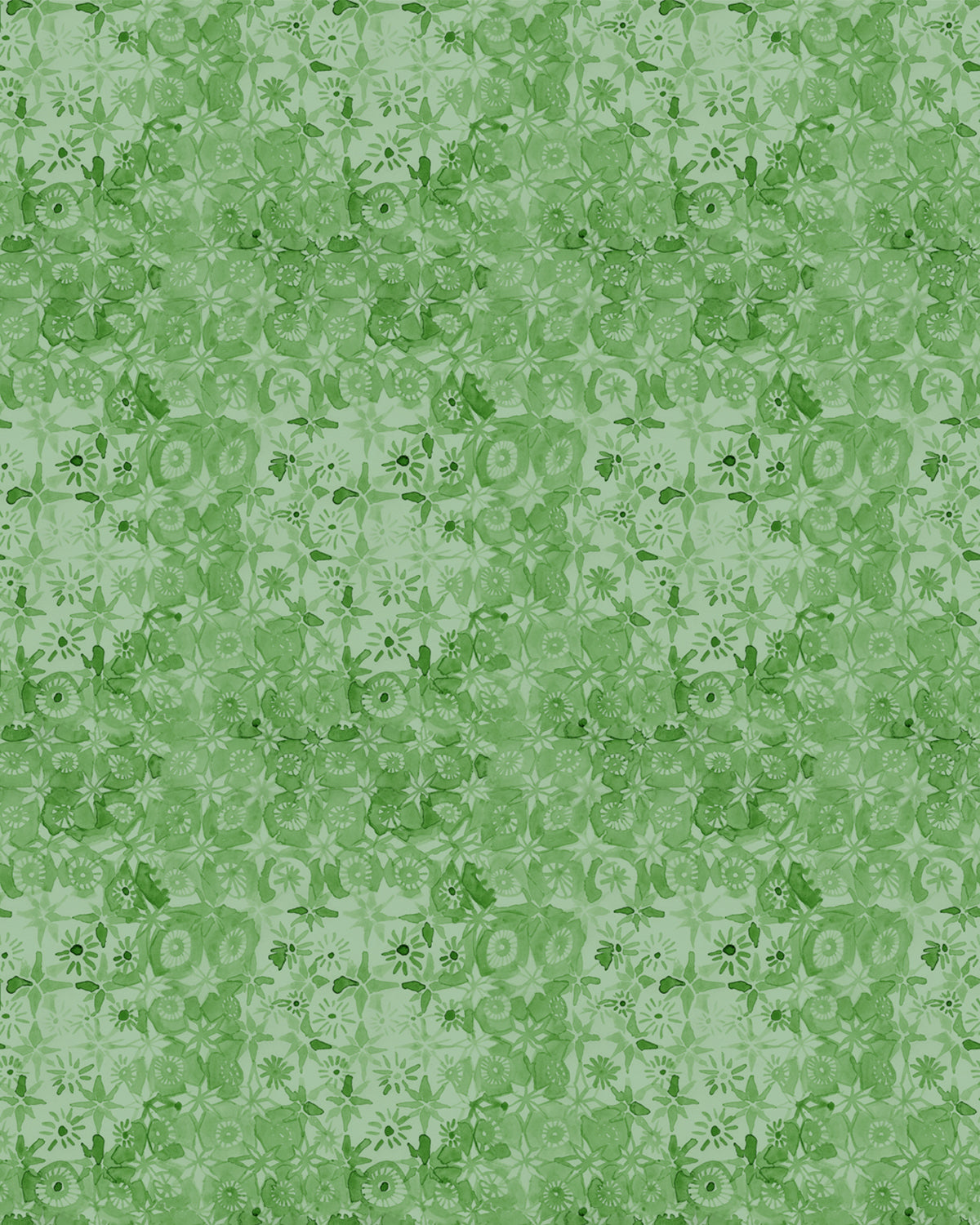 Green floral patterned wallpaper