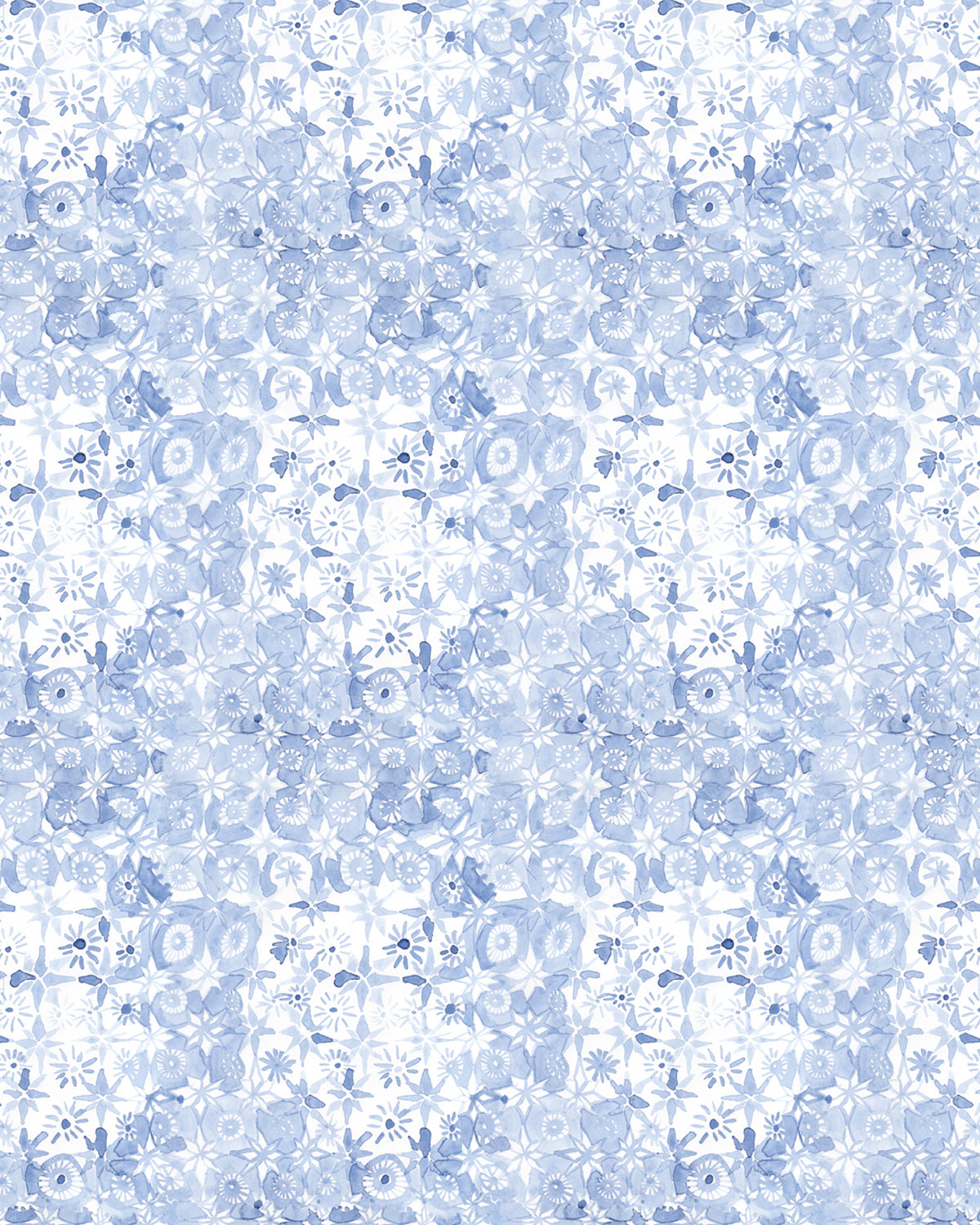 Floral pattern with blue and white flowers