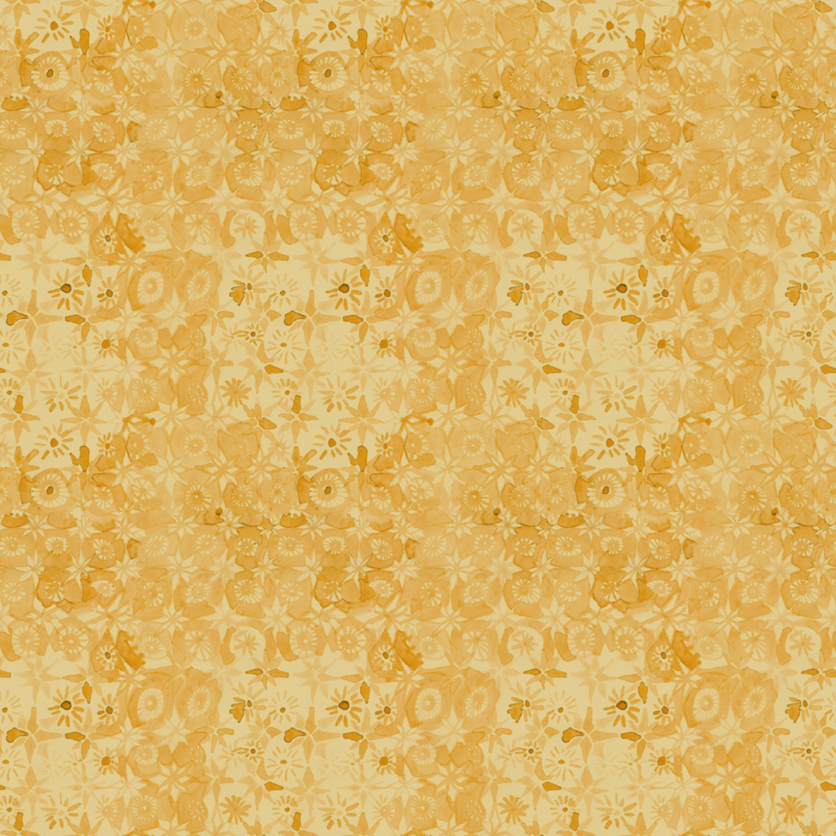 Patterned fabric with floral design in yellow
