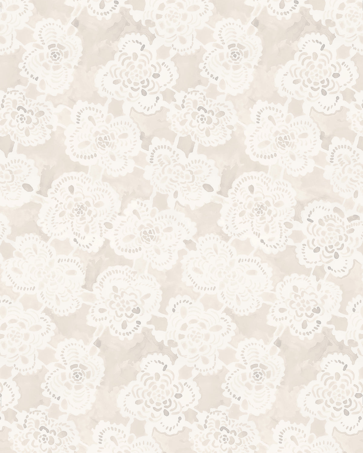 White lace pattern on a beige background