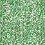 Detail of fabric in a playful animal print in green on a white field.