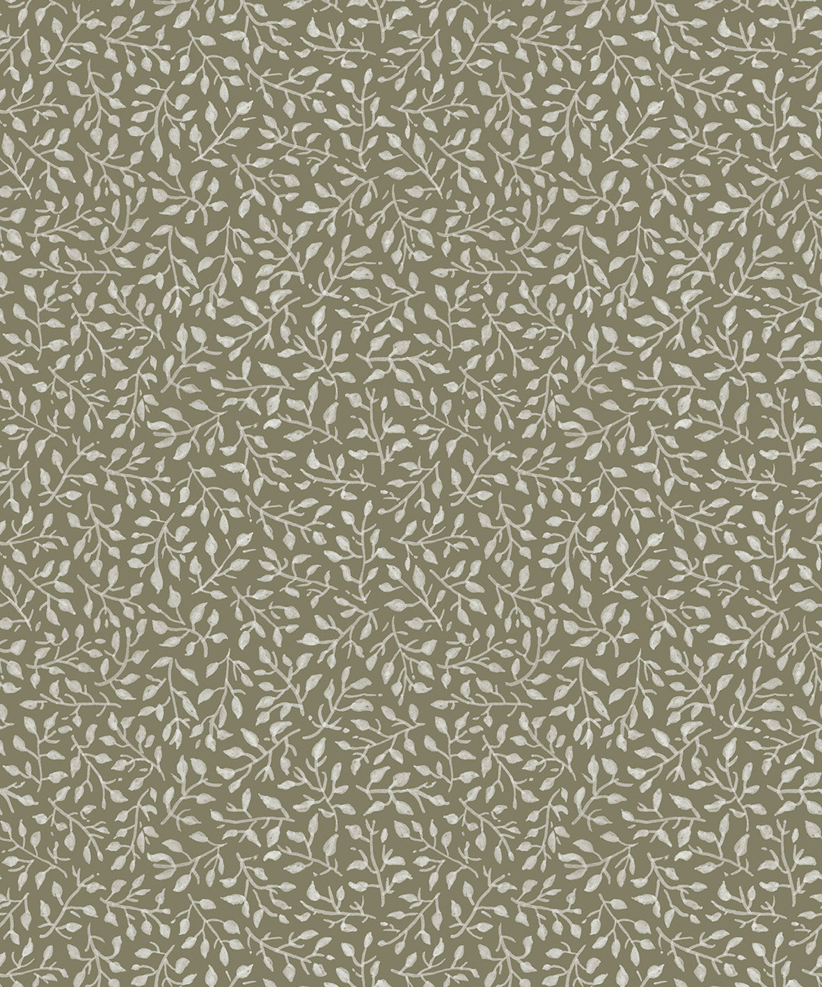 Pattern of small leaves on a green background