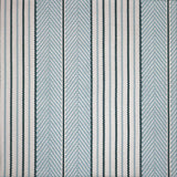 Broadloom carpet swatch in a herringbone striped pattern in a light blue design