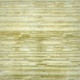 Handknotted rug sample in a textural abstract stripe in lime green.