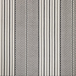 Broadloom carpet swatch in a herringbone striped pattern in a light grey black design