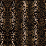 Scaled-out view of wallpaper in an ocelot print in shades of brown, tan and white.